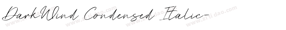 DarkWind Condensed Italic字体转换